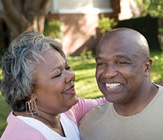 Photo of a happy couple. Link to Life Stage Gift Planner Ages 60-70 Situations.